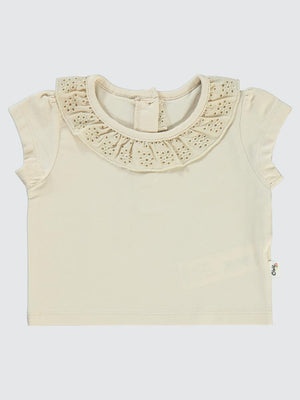 Civil Baby Yaka Brodeli 6-18 Ay Tişört - Fil Dişi