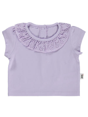 Civil Baby Yaka Brodeli 6-18 Ay Tişört - Lila
