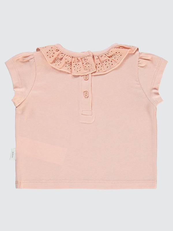 Civil Baby Yaka Brodeli 6-18 Ay Tişört - Pudra
