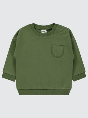 Civil Baby Basic Cepli 6-18 Ay Sweatshirt - Haki