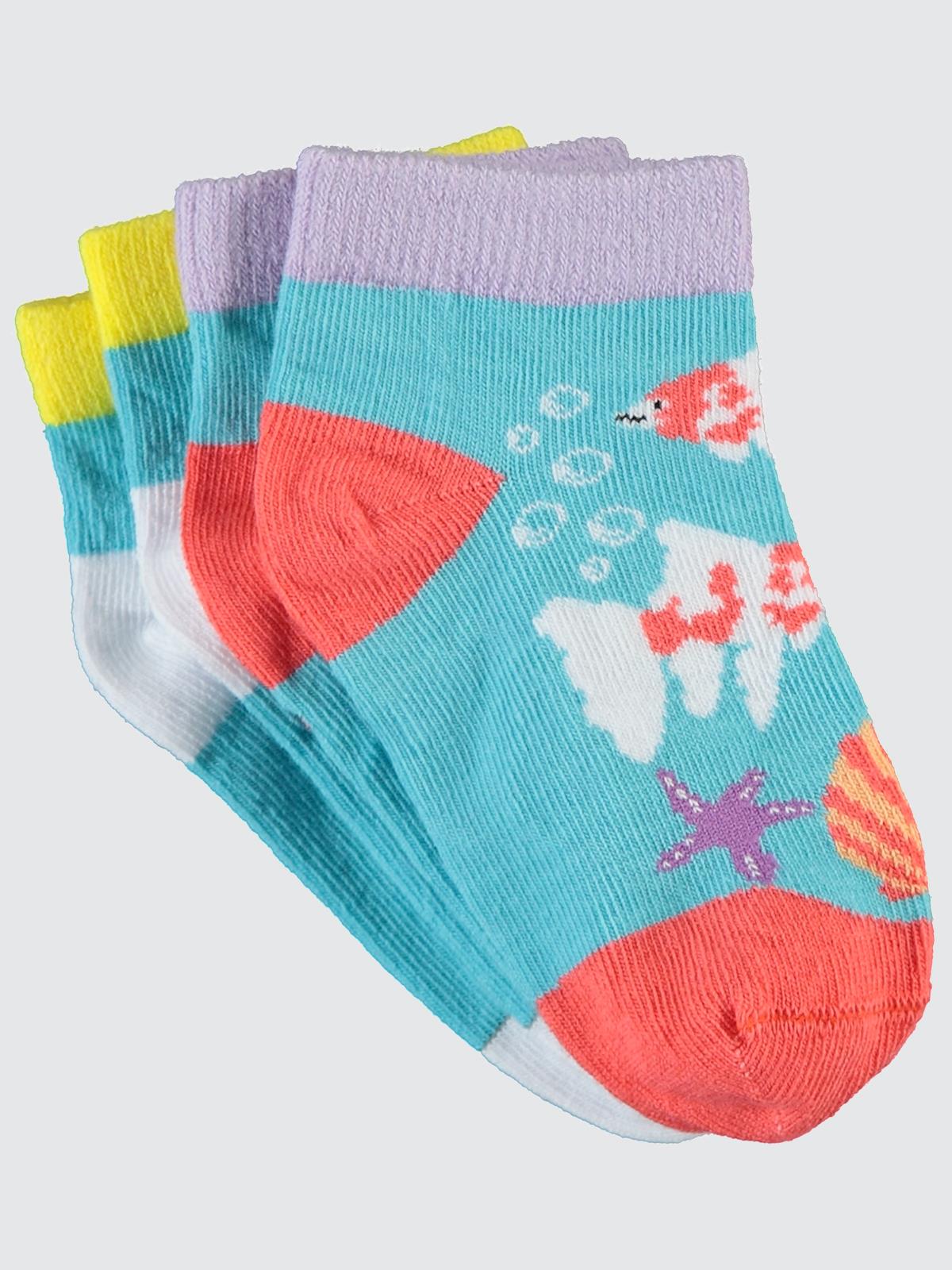 Civil Socks Fish 2'li 3-11 Yaş Kız Patik Çorap