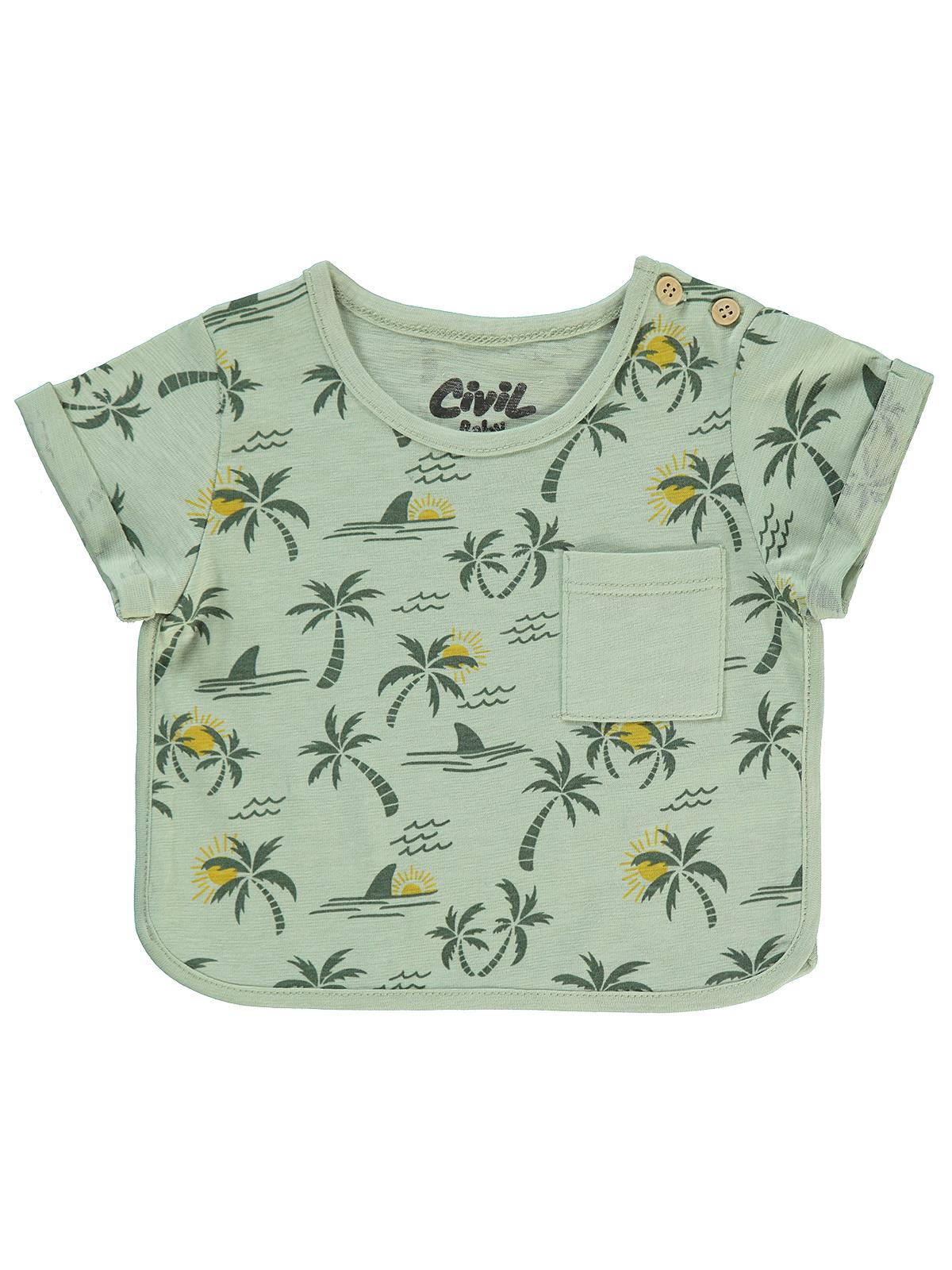 Civil Baby Hello Summer Empirme 6-18 Ay Tişört - Haki