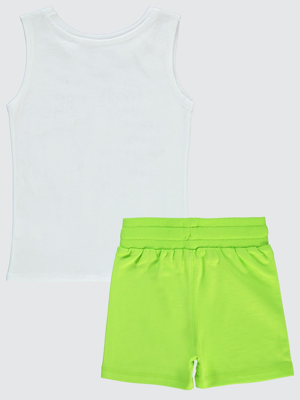 Civil Boys Fresh Baskılı Şortlu 2-5 Yaş Takım - Beyaz