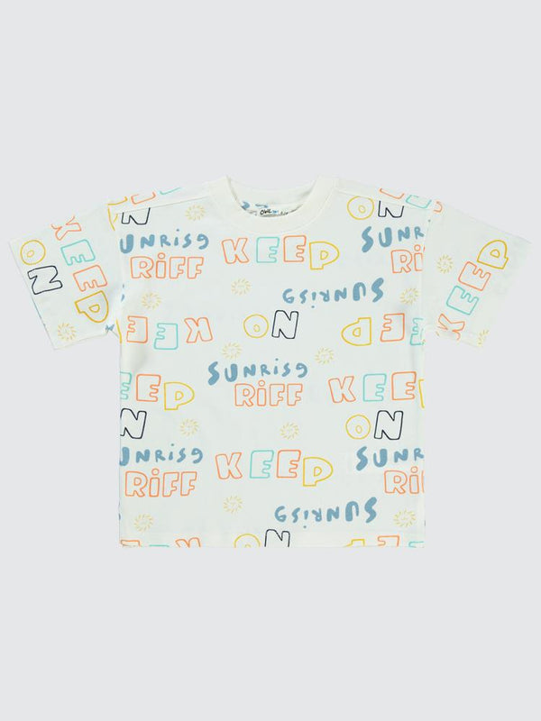Civil Boys Keep On Empirme Oversize 10-13 Yaş Tişört - Bej