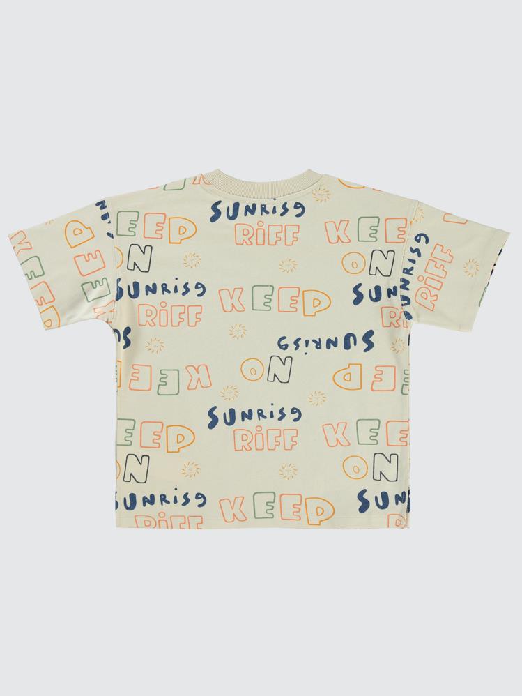 Civil Boys Keep On Empirme Oversize 6-9 Yaş Tişört - Bej