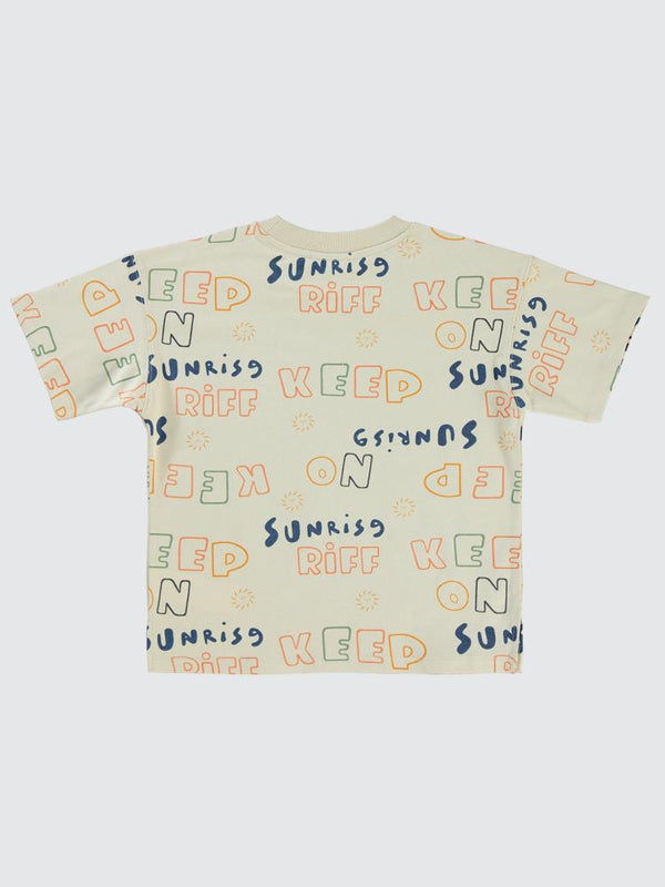 Civil Boys Keep On Empirme Oversize 6-9 Yaş Tişört - Bej