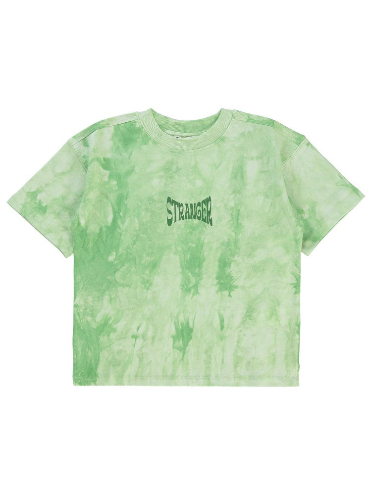 Civil Boys Stranger  Baskılı Oversize 10-13 Yaş Tişört - Yeşil