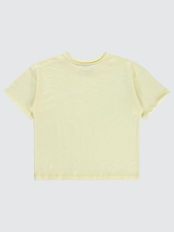 Civil Boys Orıgınal Baskılı Oversize 10-13 Yaş Tişört - Sarı