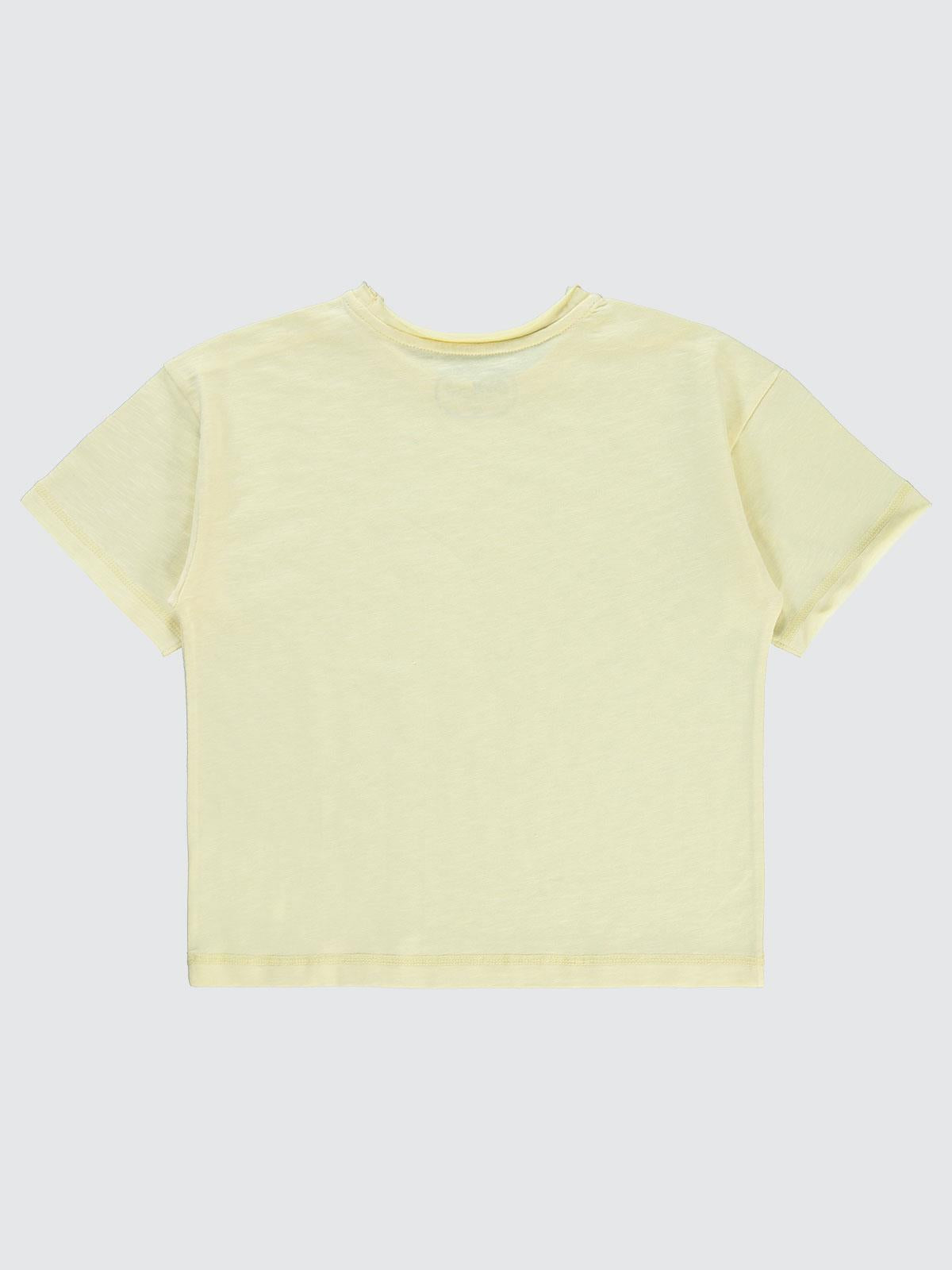 Civil Boys Orıgınal Baskılı Oversize 10-13 Yaş Tişört - Sarı