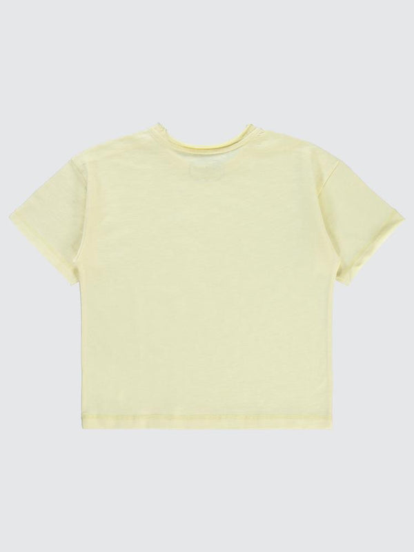 Civil Boys Orıgınal Baskılı Oversize 6-9 Yaş Tişört - Sarı