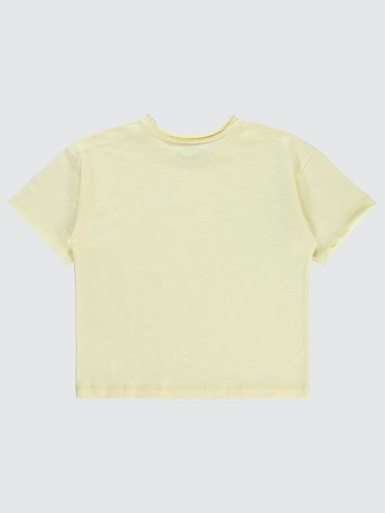 Civil Boys Orıgınal Baskılı Oversize 6-9 Yaş Tişört - Sarı