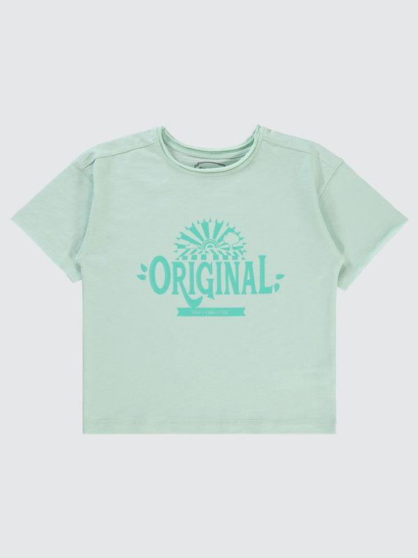 Civil Boys Orıgınal Baskılı Oversize 6-9 Yaş Tişört - Yeşil