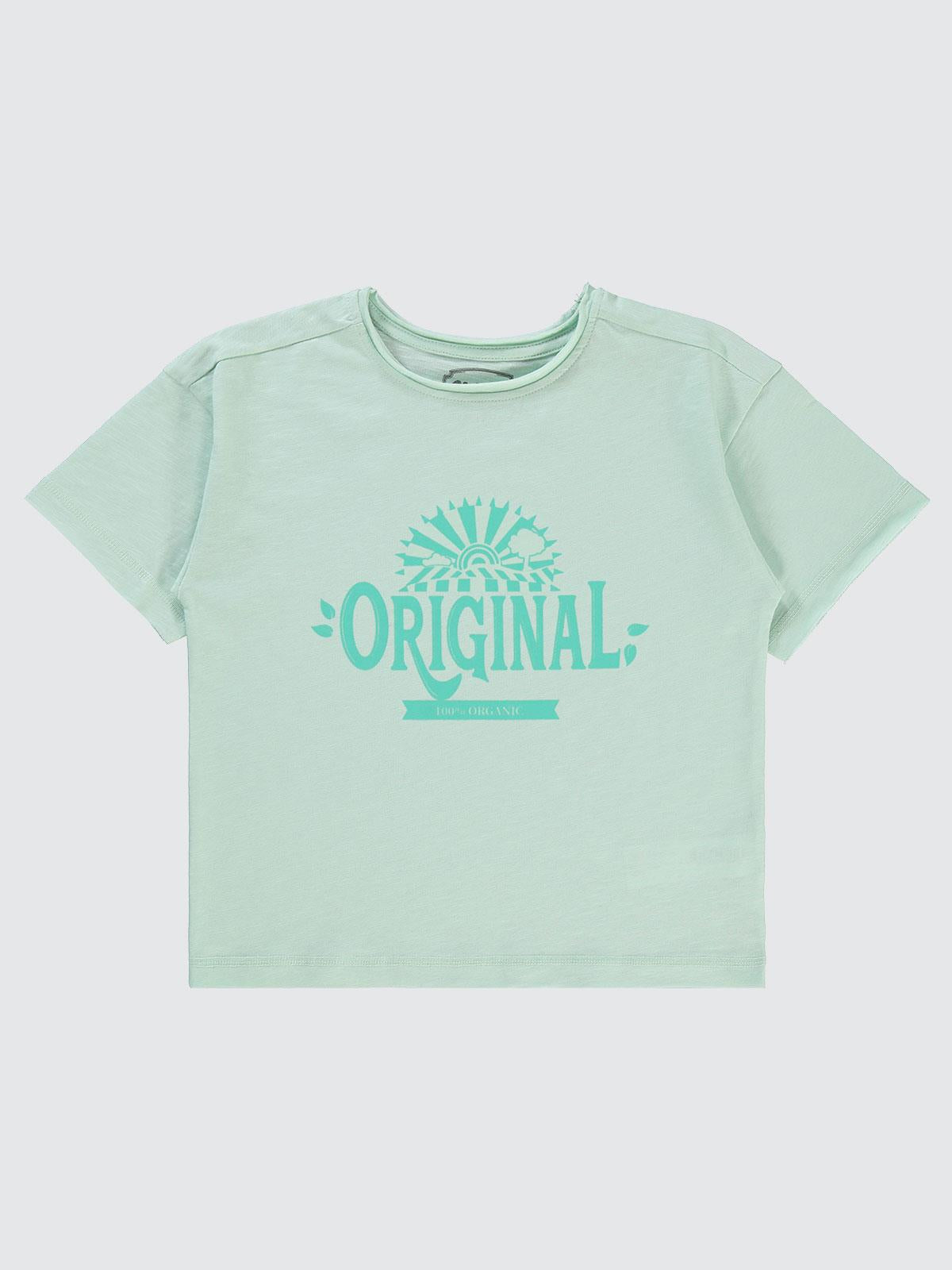 Civil Boys Orıgınal Baskılı Oversize 10-13 Yaş Tişört - Yeşil