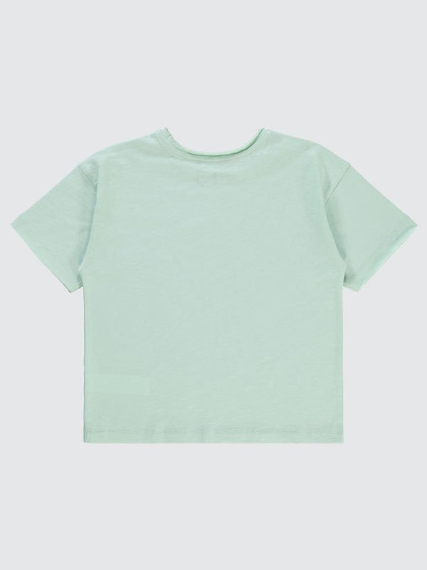Civil Boys Orıgınal Baskılı Oversize 6-9 Yaş Tişört - Yeşil