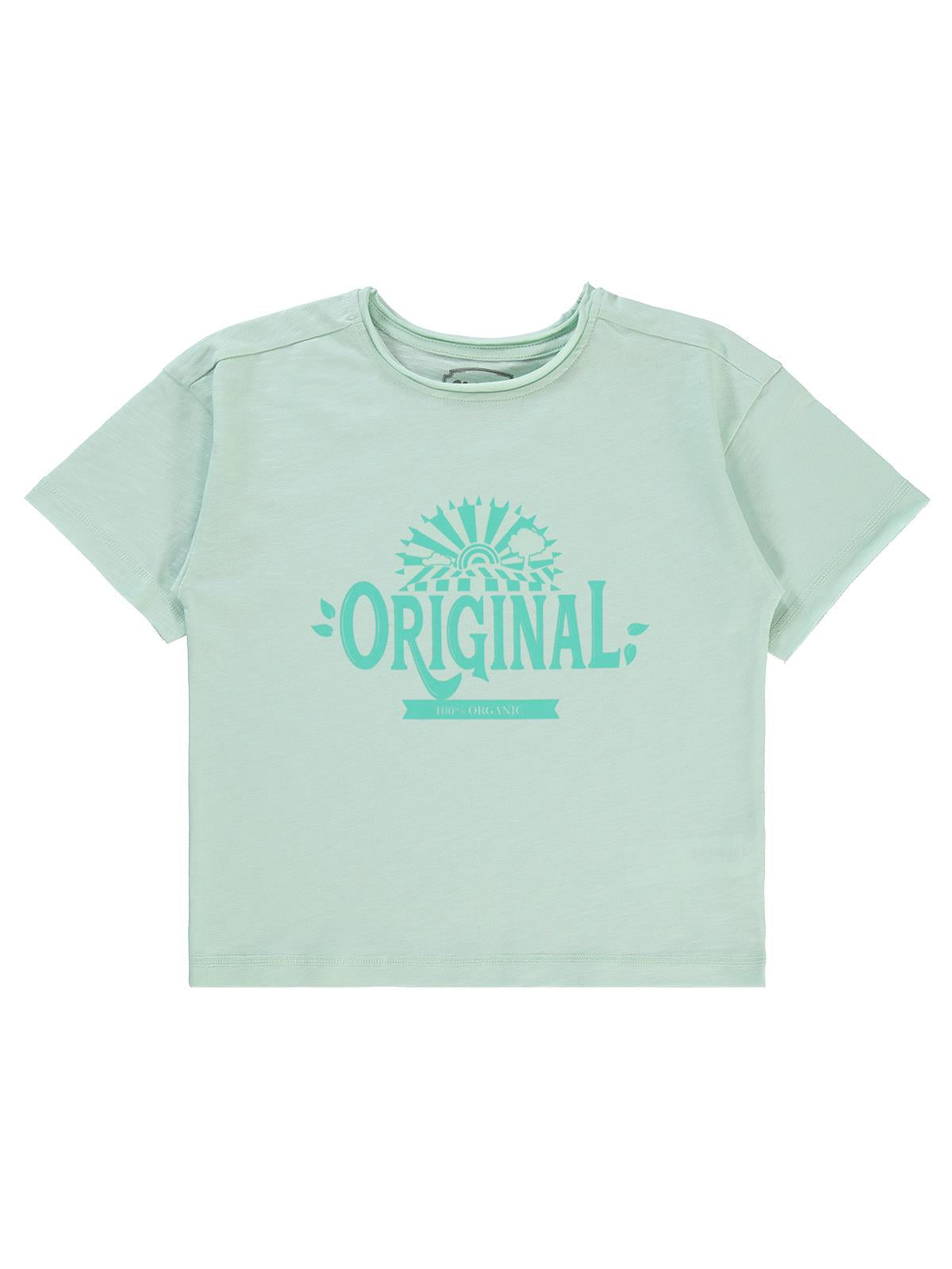 Civil Boys Orıgınal Baskılı Oversize 10-13 Yaş Tişört - Yeşil