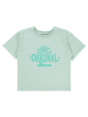 Civil Boys Orıgınal Baskılı Oversize 10-13 Yaş Tişört - Yeşil
