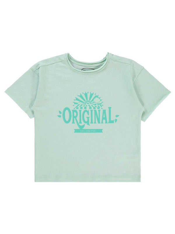 Civil Boys Orıgınal Baskılı Oversize 6-9 Yaş Tişört - Yeşil