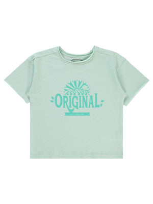 Civil Boys Orıgınal Baskılı Oversize 6-9 Yaş Tişört - Yeşil