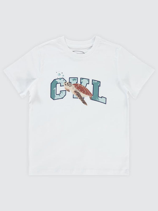Civil Boys Cvl Caretta Baskılı 10-13 Yaş Tişört - Beyaz