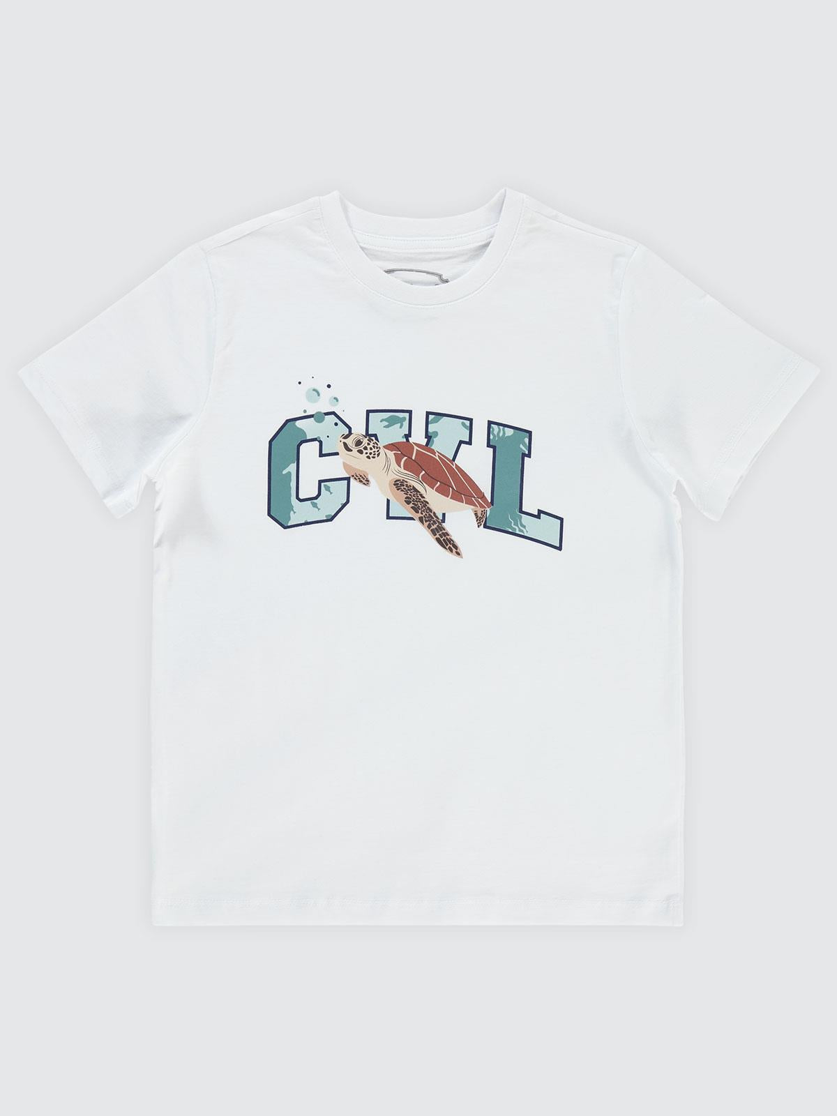 Civil Boys Cvl Caretta Baskılı 6-9 Yaş Tişört - Beyaz