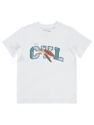 Civil Boys Cvl Caretta Baskılı 10-13 Yaş Tişört - Beyaz