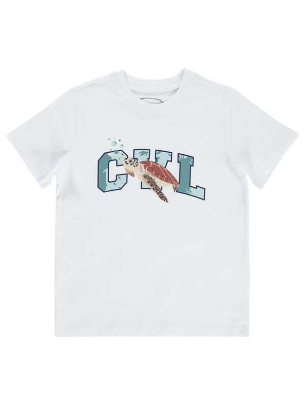 Civil Boys Cvl Caretta Baskılı 10-13 Yaş Tişört - Beyaz