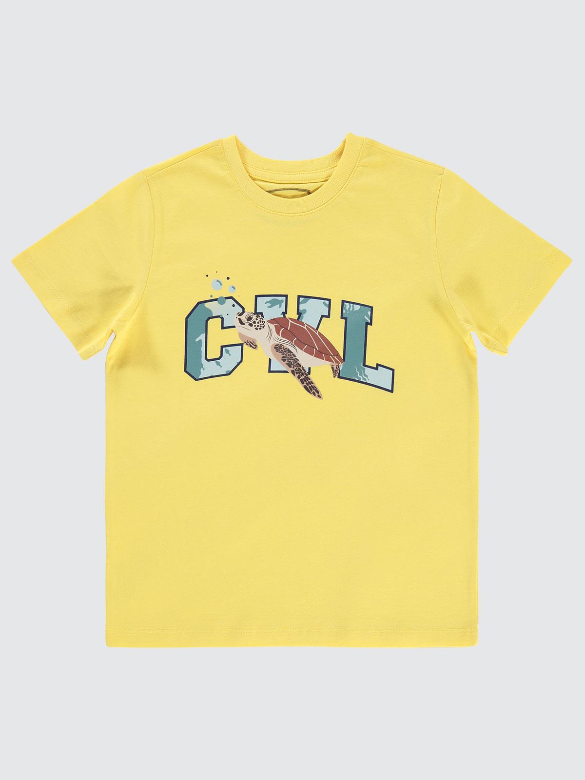 Civil Boys Cvl Caretta Baskılı 10-13 Yaş Tişört - Sarı
