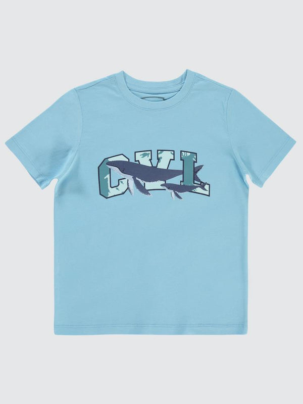 Civil Boys Cvl Balina Baskılı 10-13 Yaş Tişört - Mavi