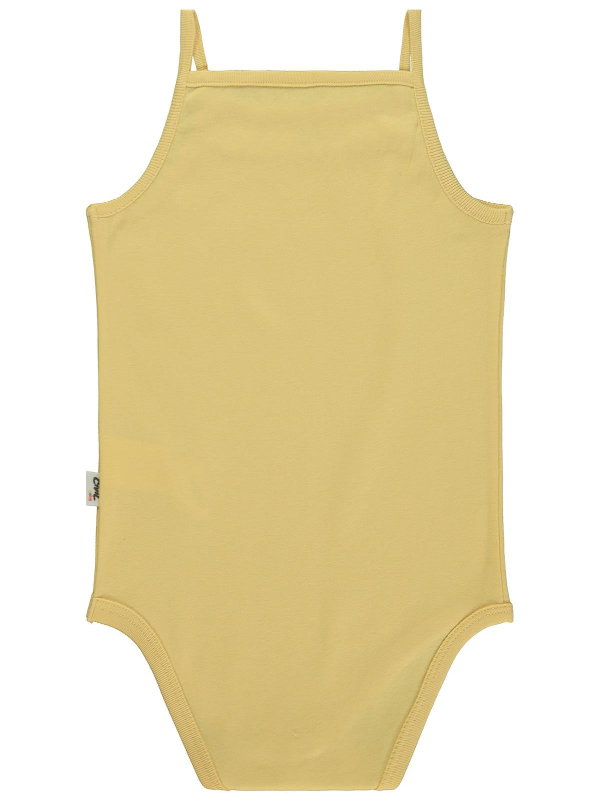 Civil Baby İp Askılı Dantelli 12-24 Ay Kız Çıtçıtlı Badi - Sarı