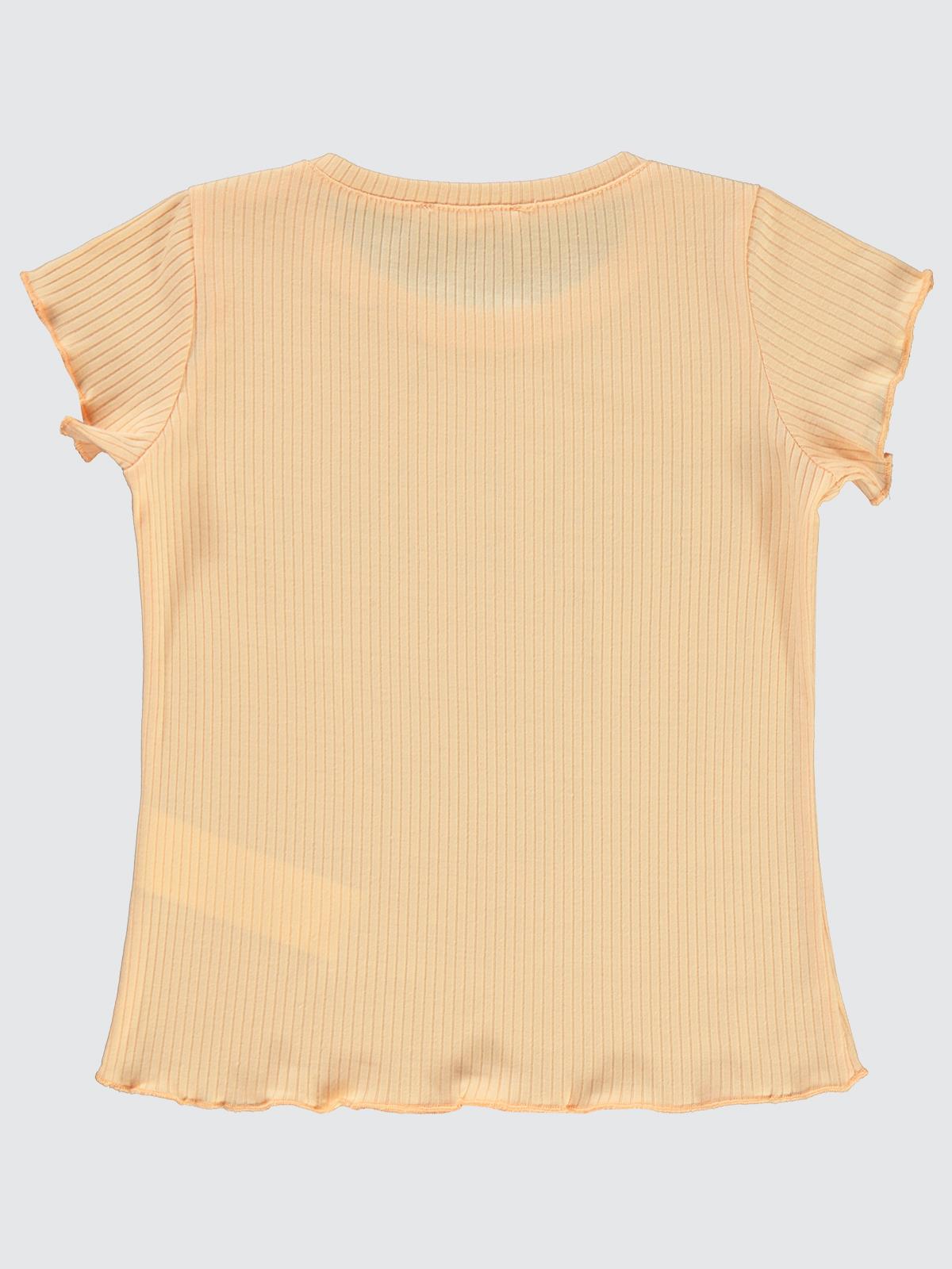 Civil Girls Derby Ribana Trend Taş İşlemeli 2-5 Yaş Tişört - Turuncu