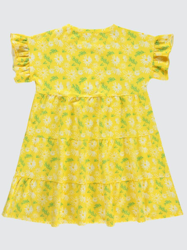 Civil Girls Papatya Empirme 6-9 Yaş Elbise - Sarı