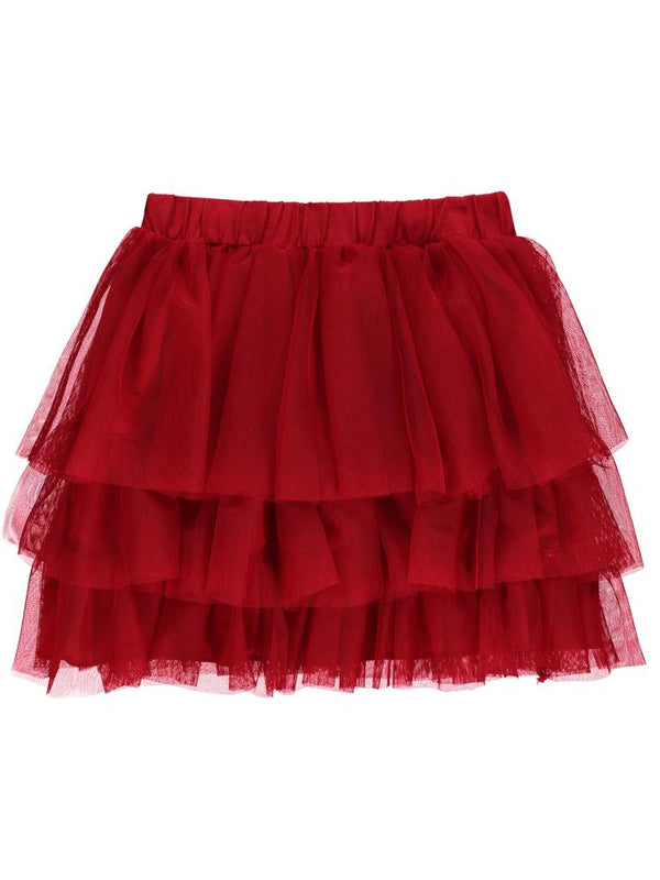 Civil Girls Kat Kat Tütülü Etek 4-9 Yaş Etek - Kırmızı