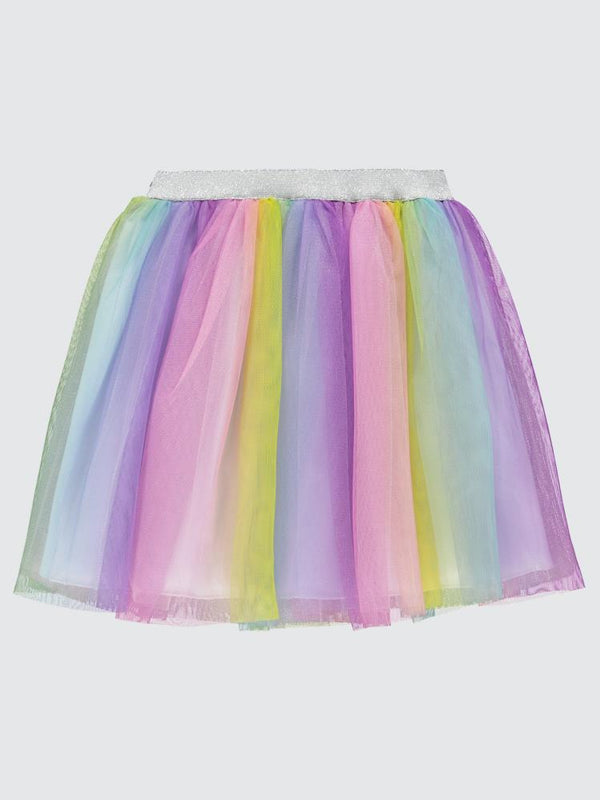 Civil Girls Renkli Tüllü 4-9 Yaş Etek - Pembe