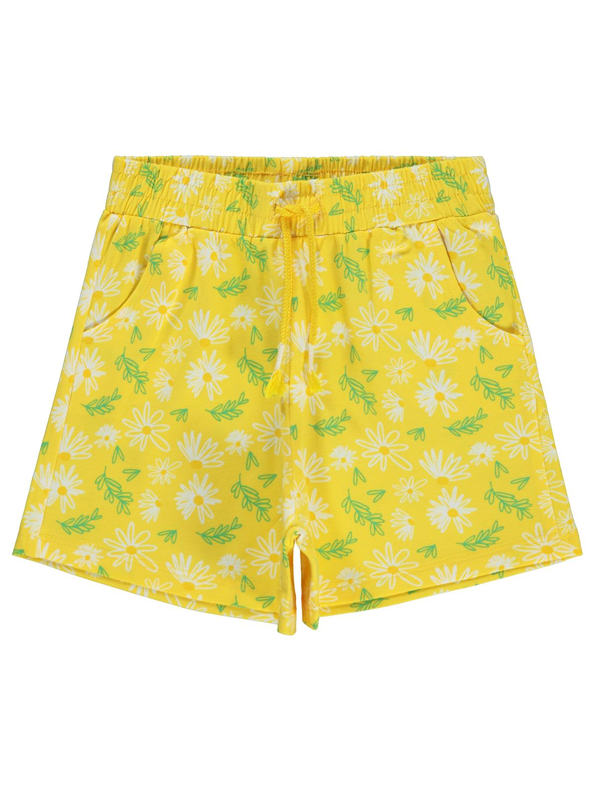 Civil Girls Papatya Empirme 6-9 Yaş Şort - Sarı