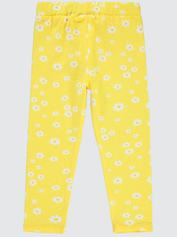 Civil Girls Puanlı Papatya Empirme 2-5 Yaş Tayt - Sarı