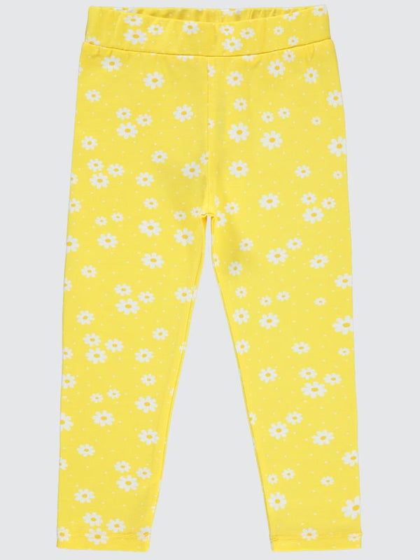 Civil Girls Puanlı Papatya Empirme 2-5 Yaş Tayt - Sarı