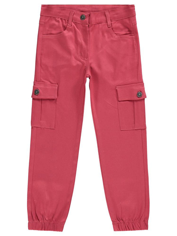 Civil Girls Kargo Cepli 10-13 Yaş Pantolon - Pembe