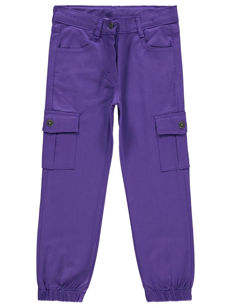 Civil Girls Kargo Cepli 6-9 Yaş Pantolon - Lila