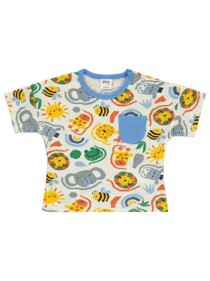 Civil Baby Bebek Hayvanlar Empirme 6-18 Ay Tişört - Ekru