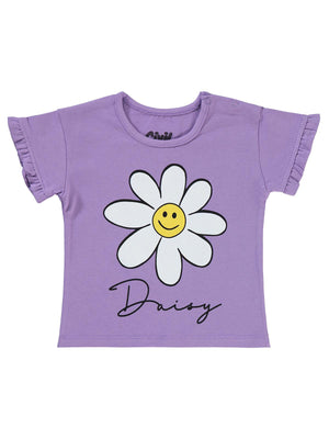 Civil Baby Papatyalı 6-18 Ay Tişört - Lila