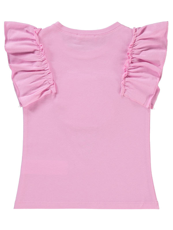 Civil Girls Dondurma Lase Nakışlı 2-5 Yaş Tişört - Pembe