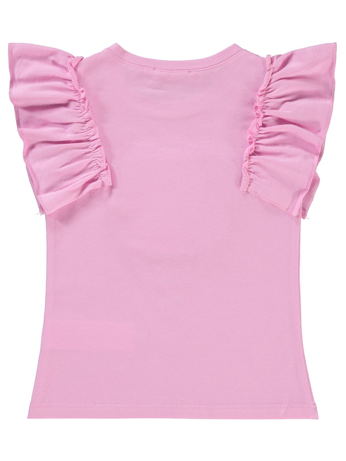 Civil Girls Dondurma Lase Nakışlı 2-5 Yaş Tişört - Pembe