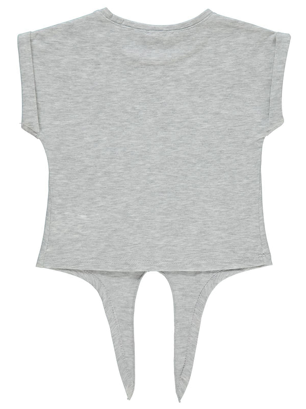 Civil Girls Çilek Baskılı 2-5 Yaş Tişört - Gri