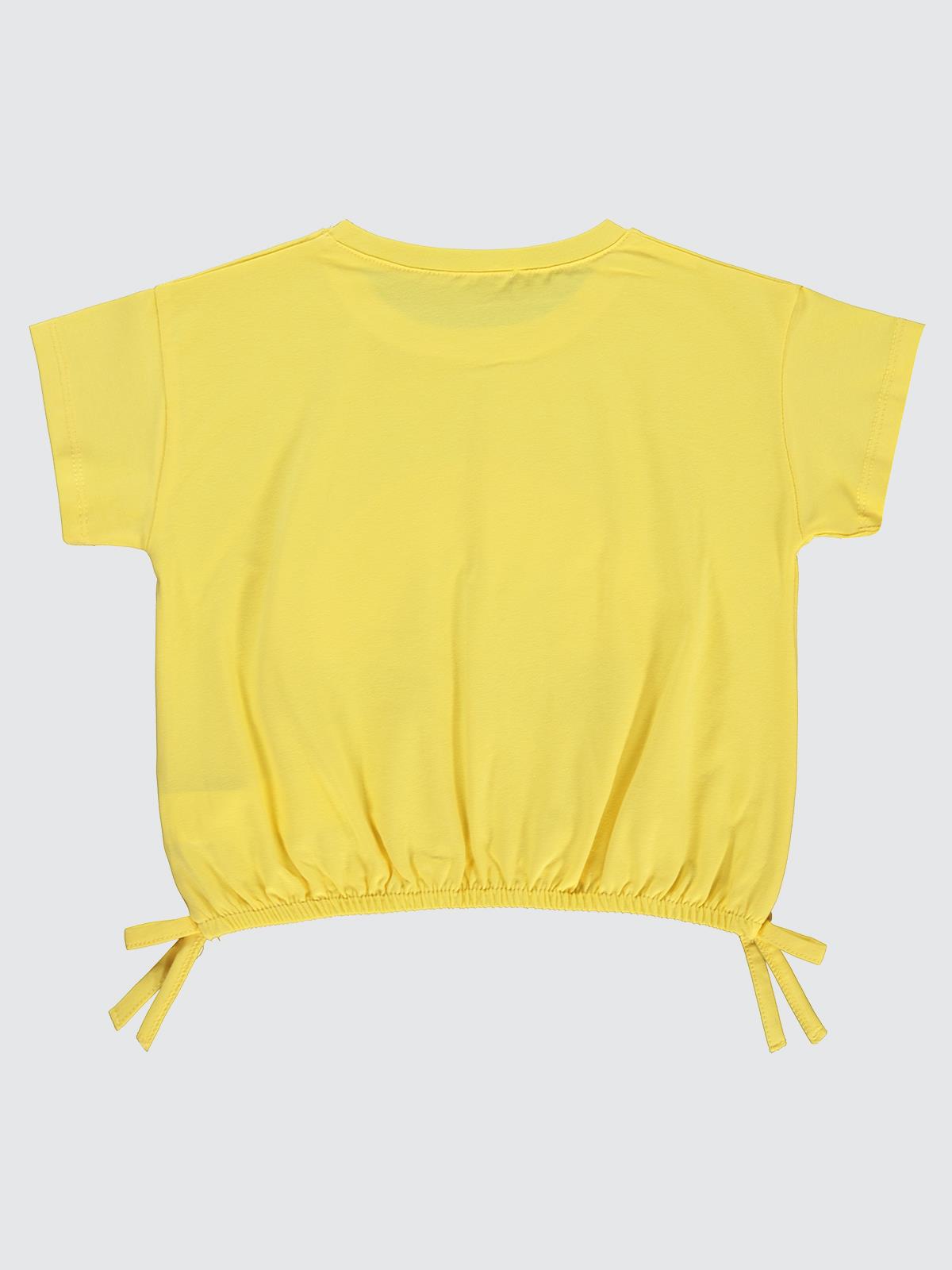 Civil Girls Gökkuşağı Baskılı 2-5 Yaş Tişört - Sarı