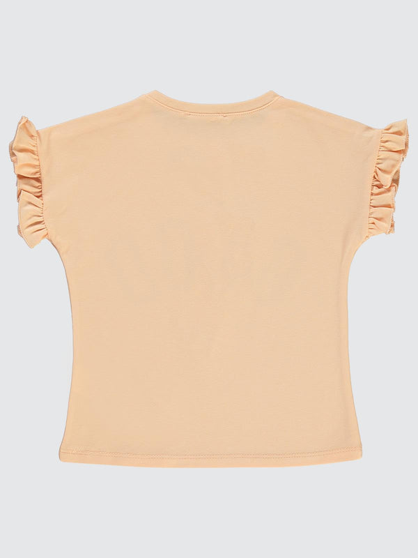 Civil Girls Ayıcık Baskılı 2-5 Yaş Tişört - Turuncu