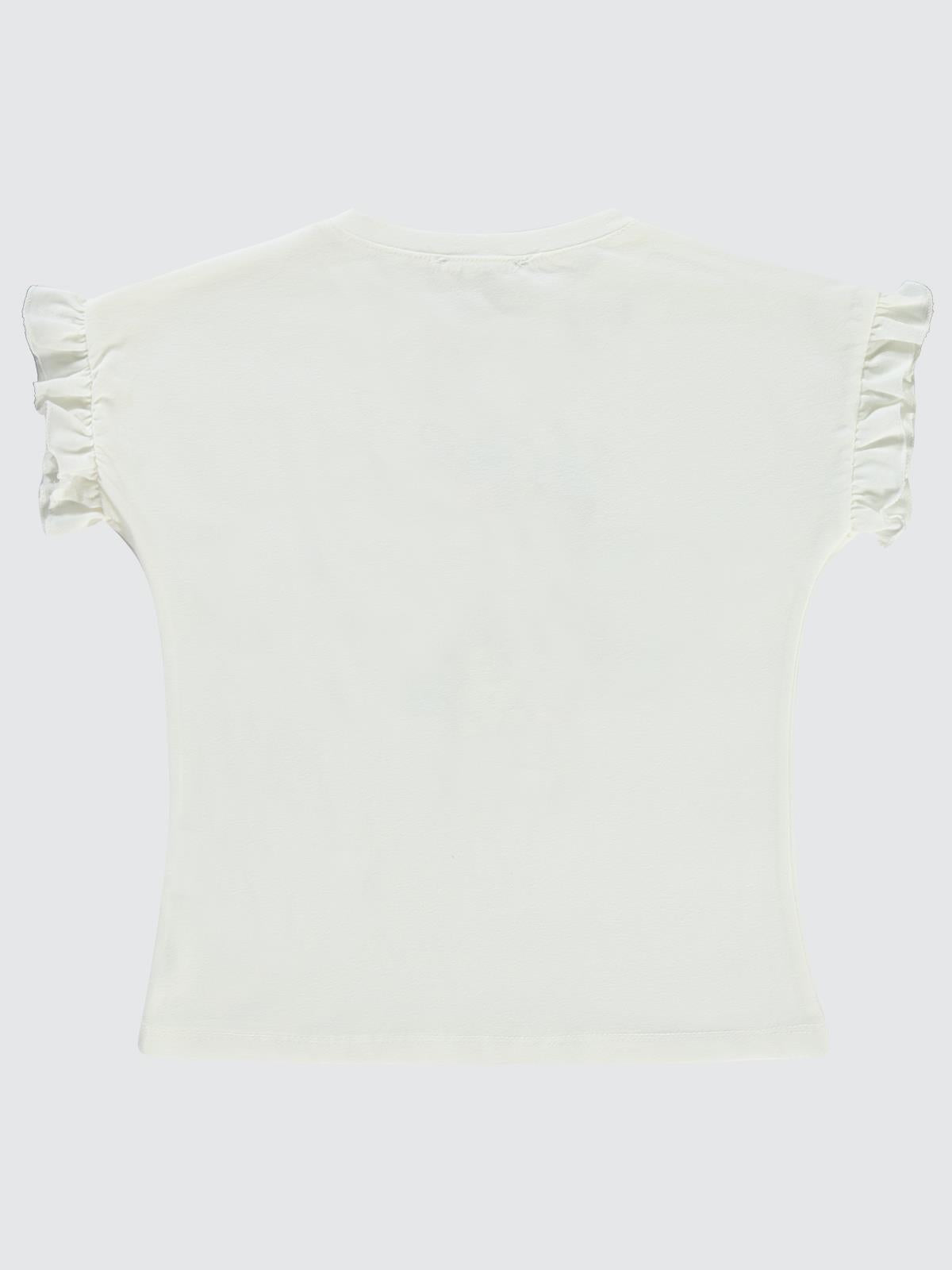 Civil Girls Ayıcık Baskılı 2-5 Yaş Tişört - Ekru