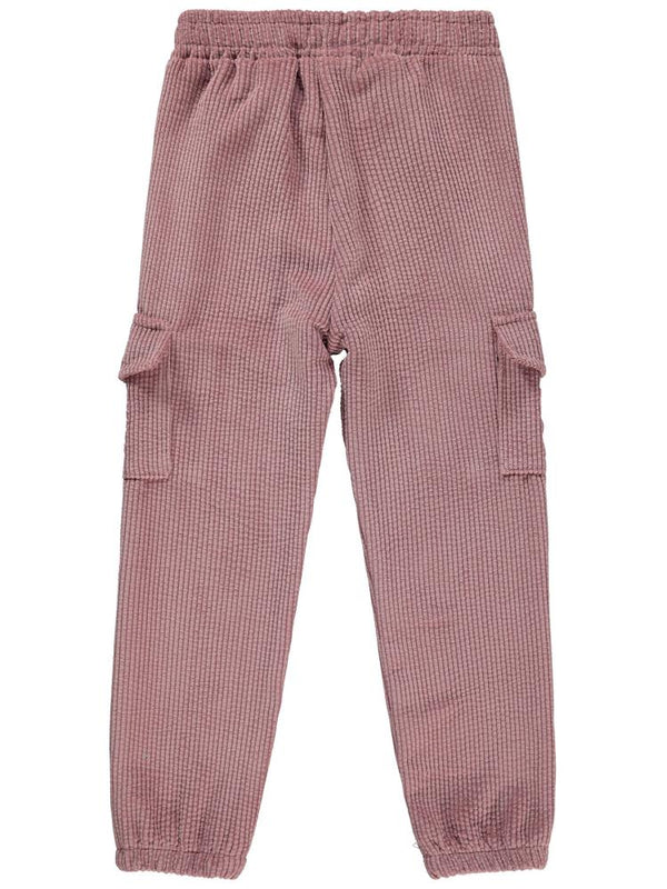 Civil Girls Kargo Cepli Kadife 10-13 Yaş Pantolon - Pudra