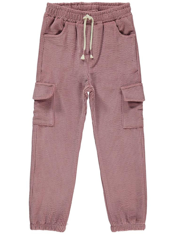 Civil Girls Kargo Cepli Kadife 10-13 Yaş Pantolon - Pudra