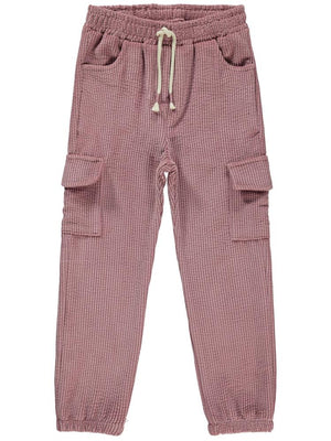Civil Girls Kargo Cepli Kadife 10-13 Yaş Pantolon - Pudra