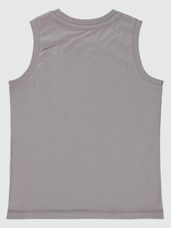 Civil Boys 96 Baskılı Sıfır Kol 6-9 Yaş Tişört - Gri